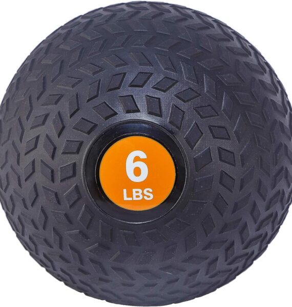 BalanceFrom Workout Exercise Fitness Weighted Medicine Ball Wall Ball and Slam Ball 6 lb