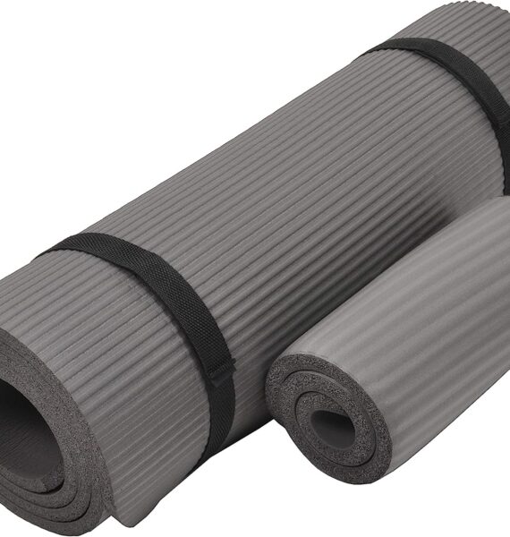 Everyday Essentials Yoga Mat for Home Gym Workouts grey