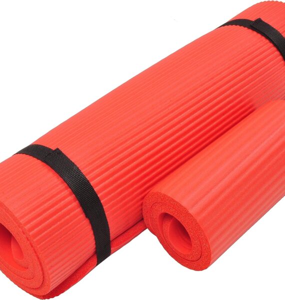 Everyday Essentials Yoga Mat for Home Gym Workouts red