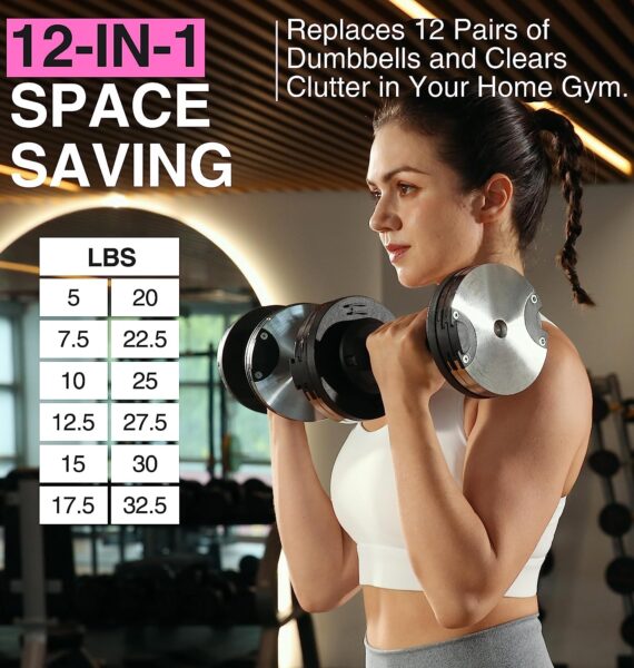 Finer Form Adjustable Dumbbells home gym set options