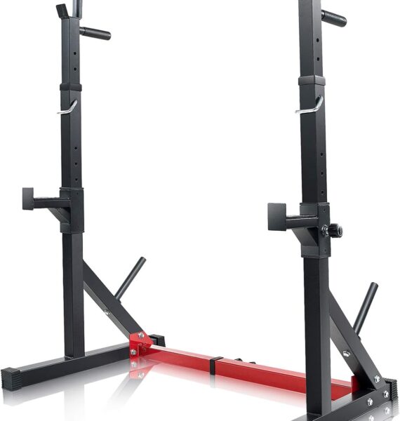 Vanswe Barbell Squat Rack- 550LBS Capacity for Home Gym Workouts