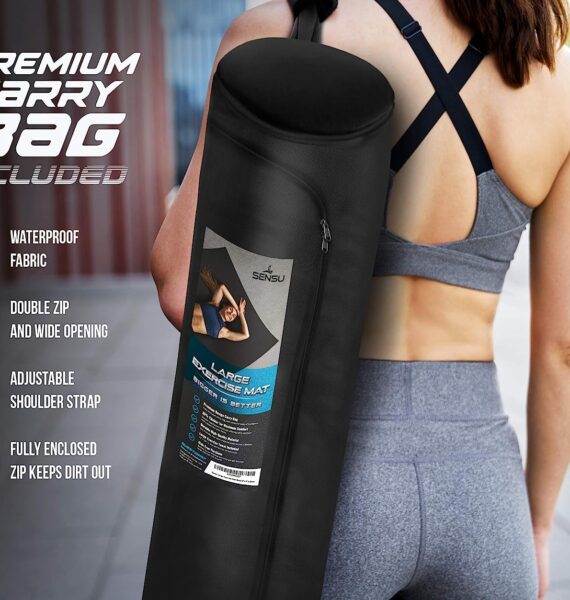 large workout mat for home gym sensu carry bag